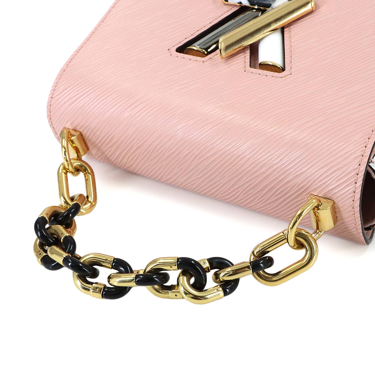 Epi Twist PM Hand Shoulder Bag Leather Pink White M58566