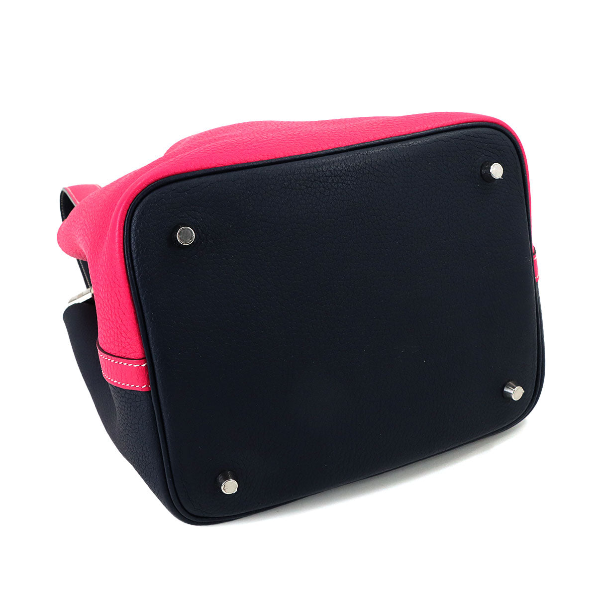 Picotin Lock Casaque MM Hand Bag Taurillon Clemence Rose Extreme
