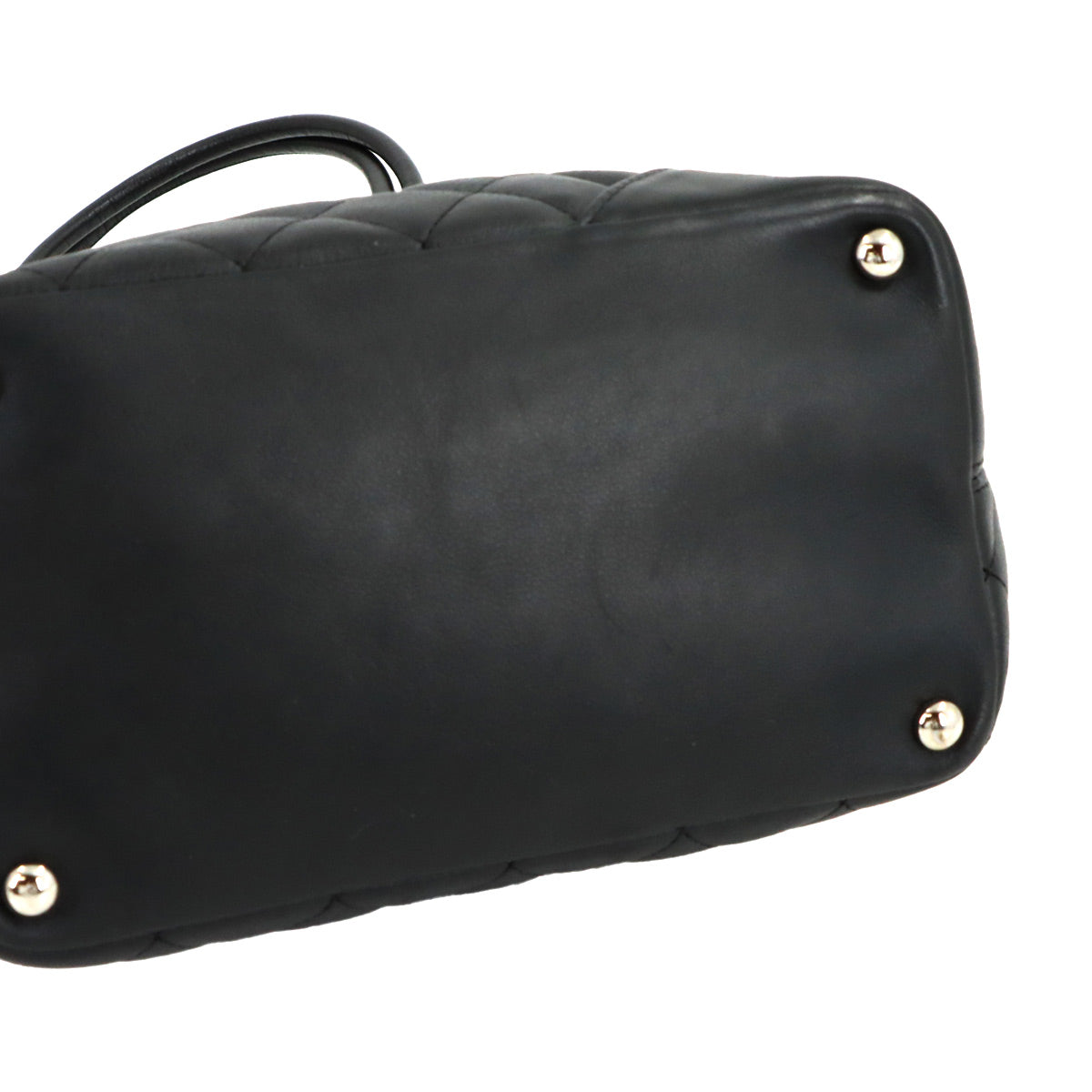 Cambon Line Medium Tote Bag Leather Black A25167 Purse
