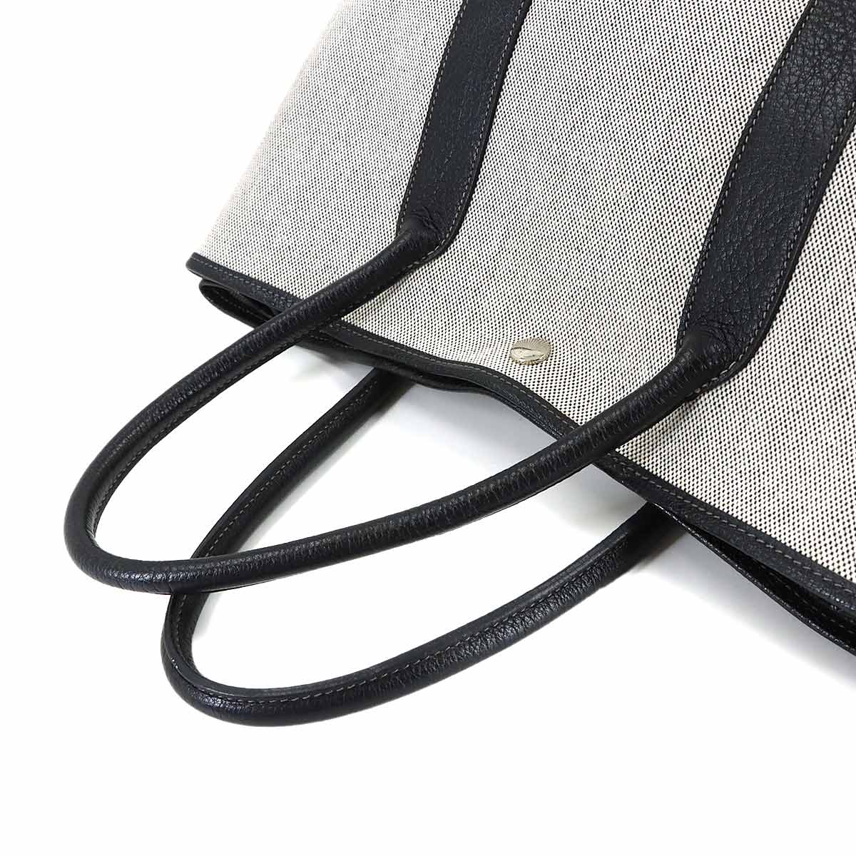 Garden Party PM Tote Bag Toile H Negonda Black Gray