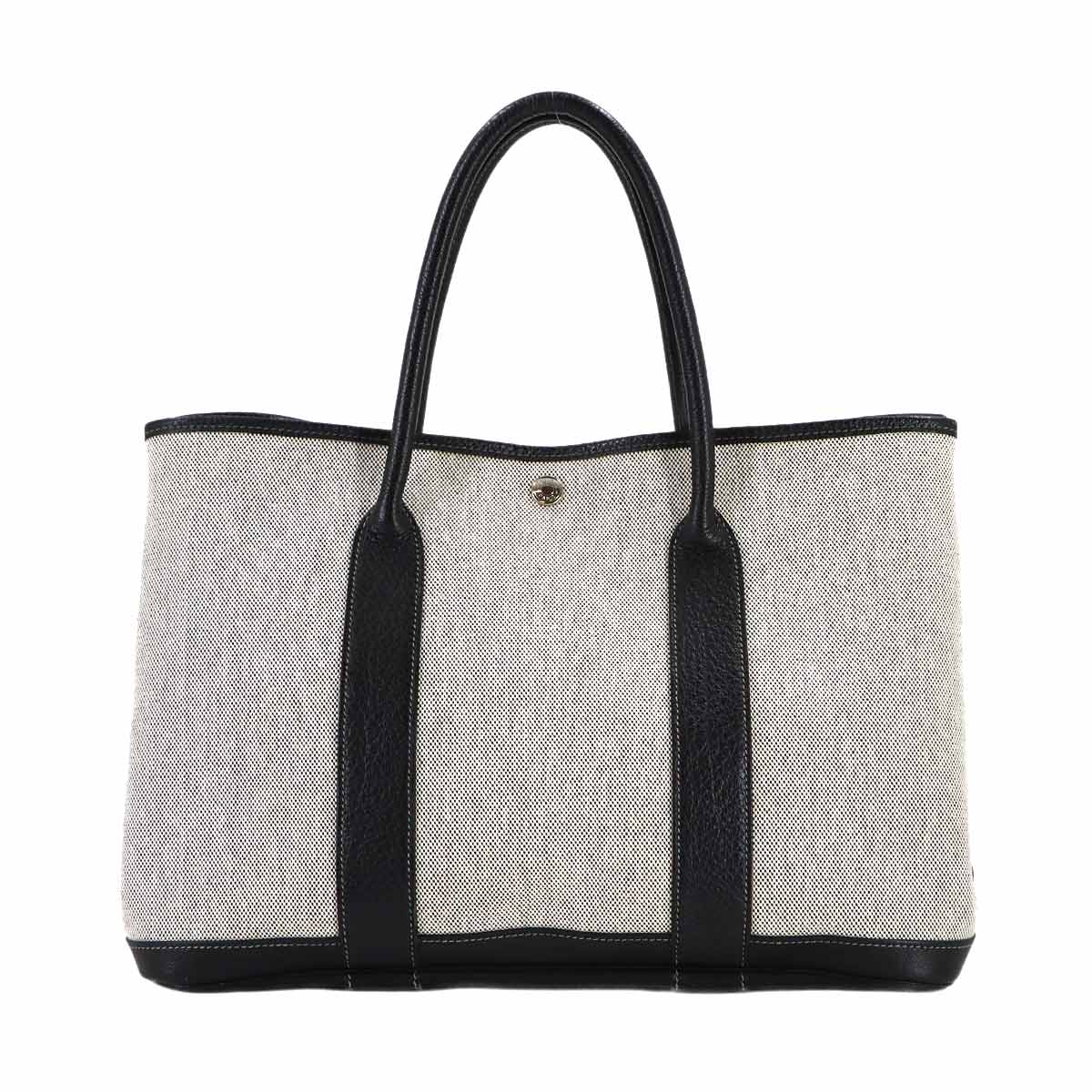 Garden Party PM Tote Bag Toile H Negonda Black Gray