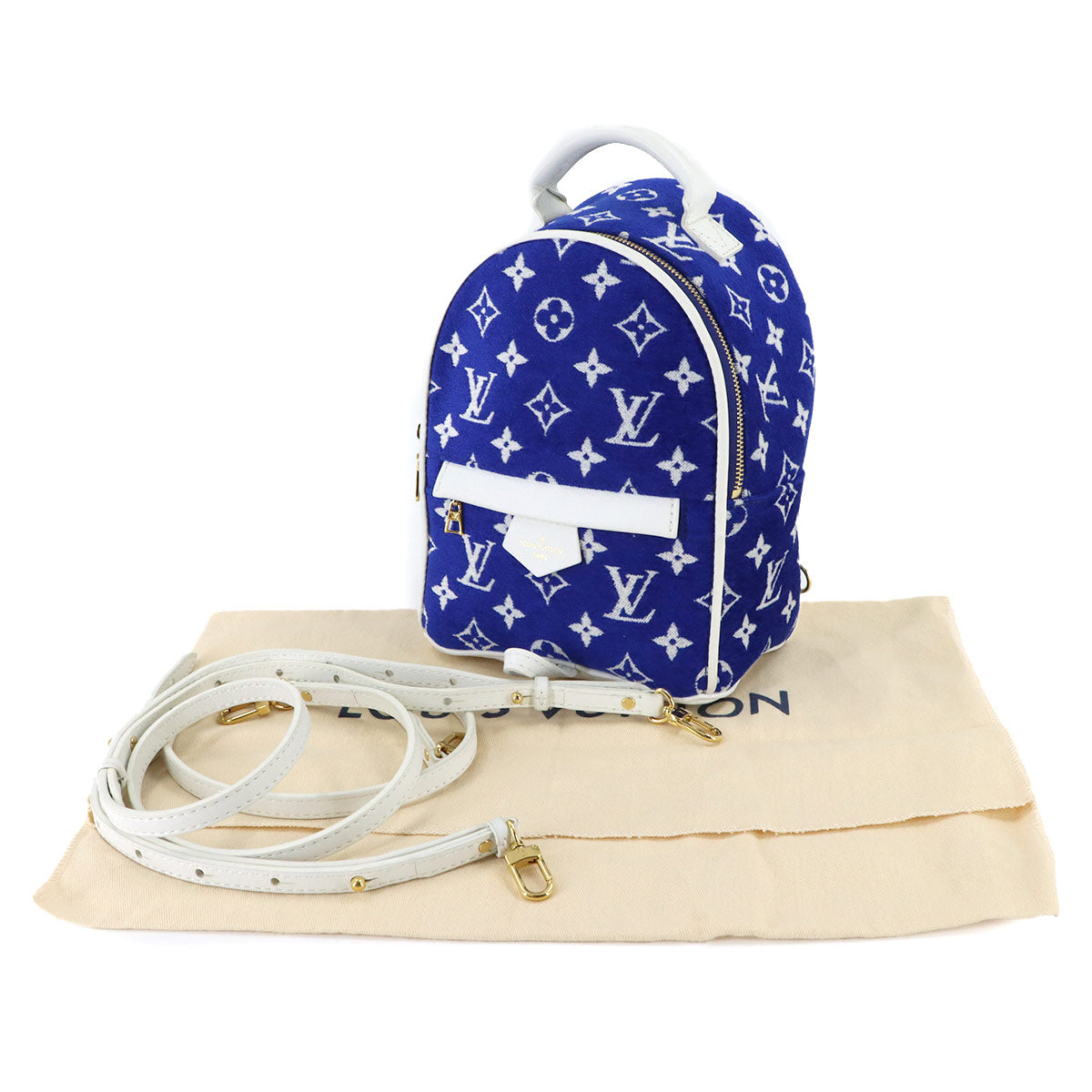 Monogram Jacquard Velvet Palm Springs Backpack Mini
