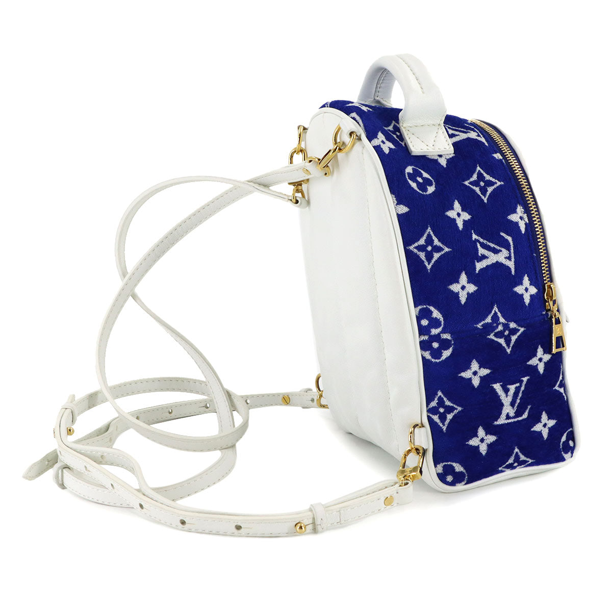 Monogram Jacquard Velvet Palm Springs Backpack Mini