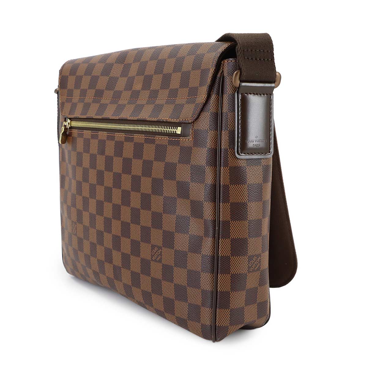 Damier District MM Shoulder Bag Ebene N41212