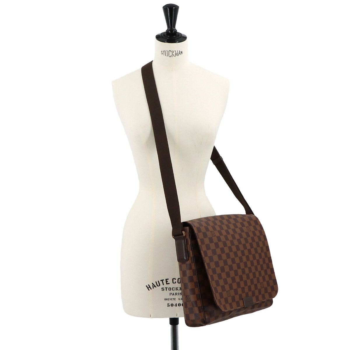 Damier District MM Shoulder Bag Ebene N41212