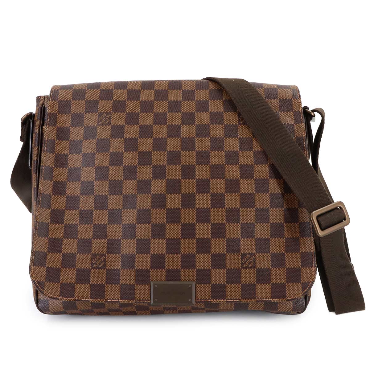Damier District MM Shoulder Bag Ebene N41212