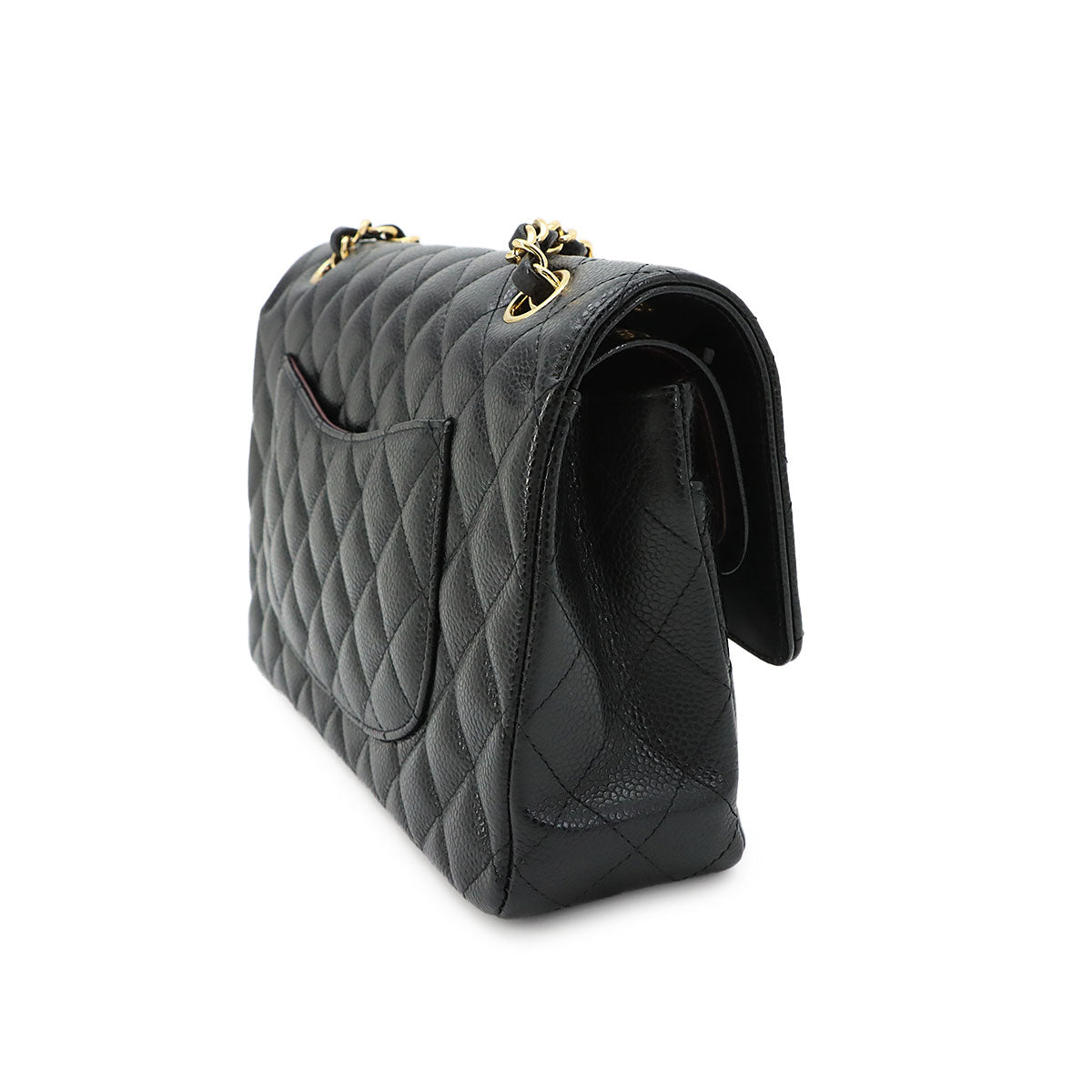Matelasse 25 Chain Shoulder Bag Leather Black A01112