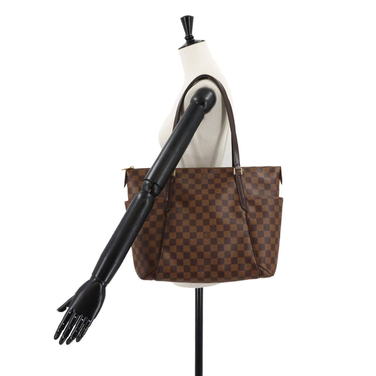 Damier Totally MM Tote Bag Ebene Brown N41281 Purse