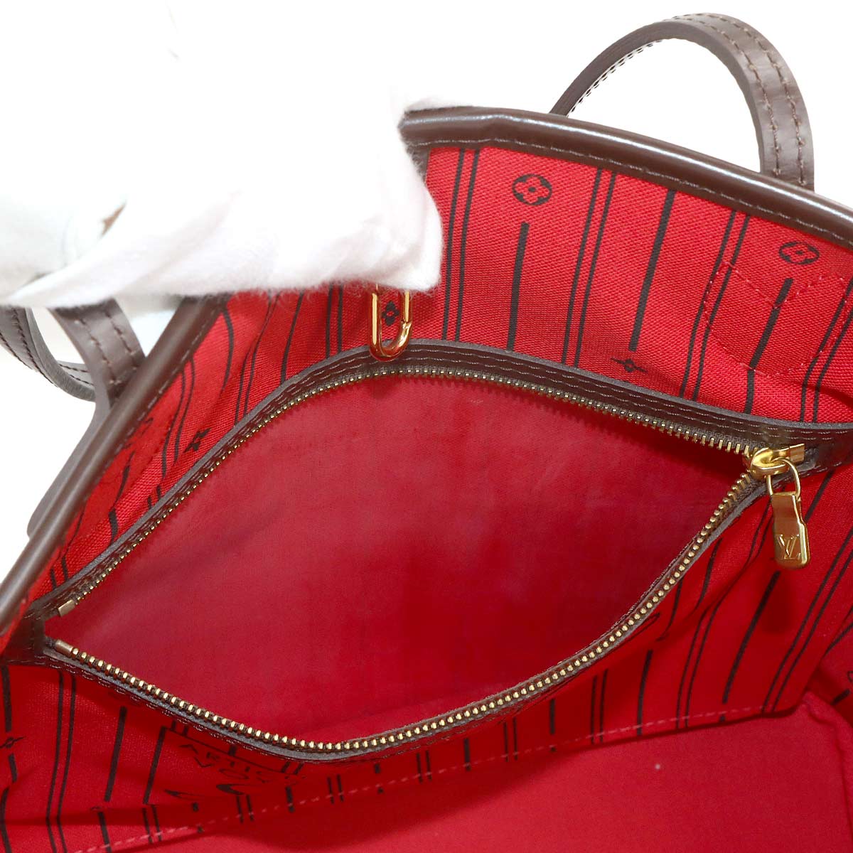 Damier Neverfull MM Tote Bag Ebene Cerise N51105 Purse