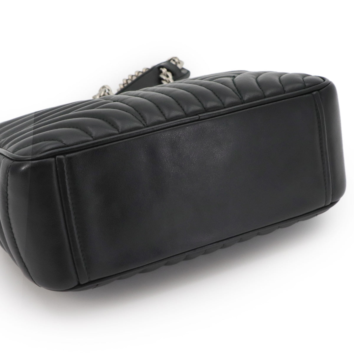 Diagramme Chain Shoulder Bag Leathear Nero Black 1BH083 Purse