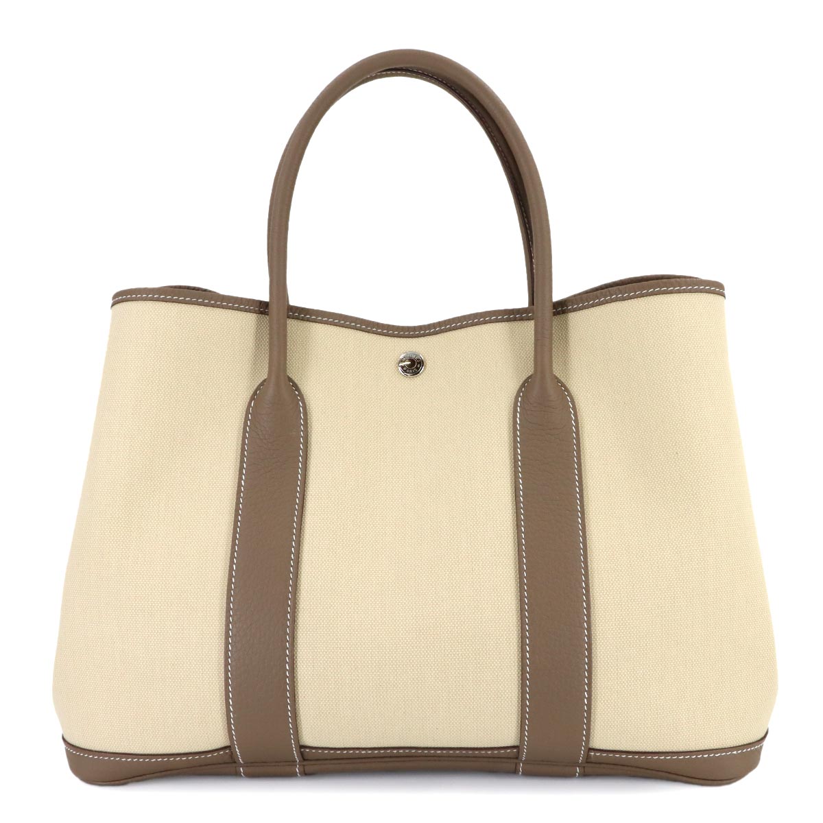 Garden Party PM Tote Bag Toile Militaire Negonda Beton Etoupe