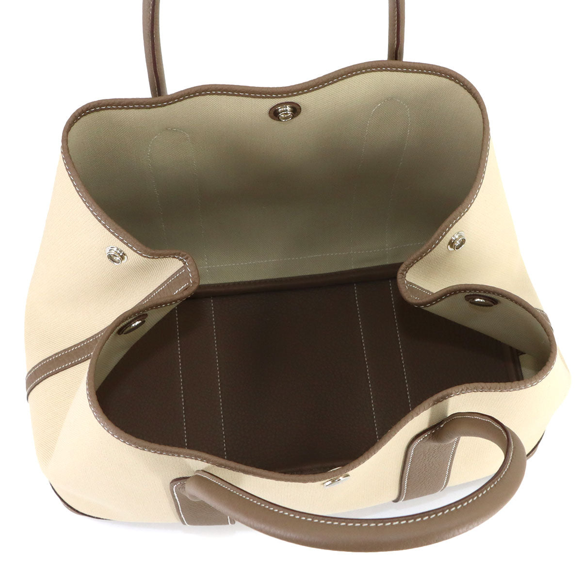 Garden Party PM Tote Bag Toile Militaire Negonda Beton Etoupe