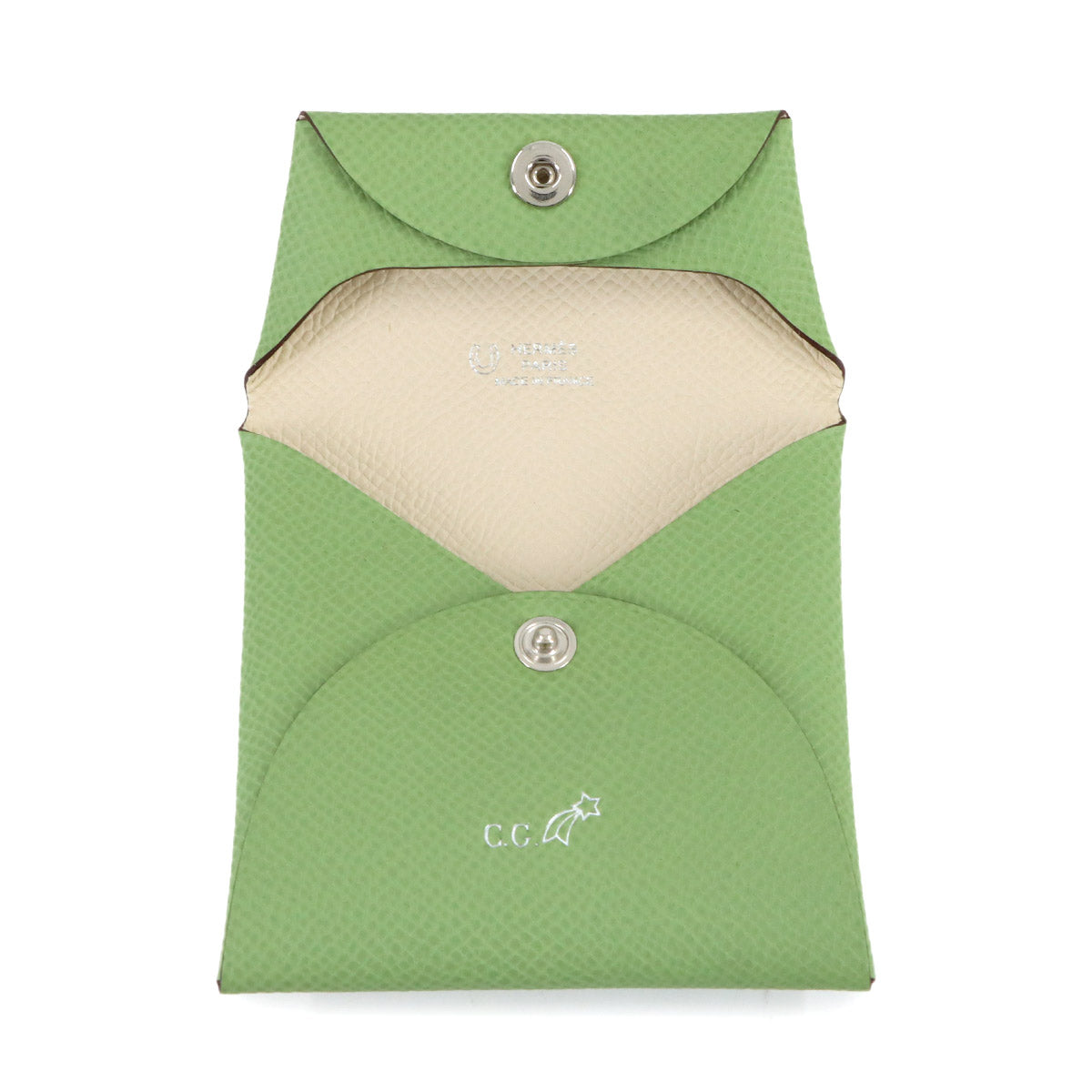 Bastia Personal SPO Coin Case Veau Epsom Vert criquet Nata