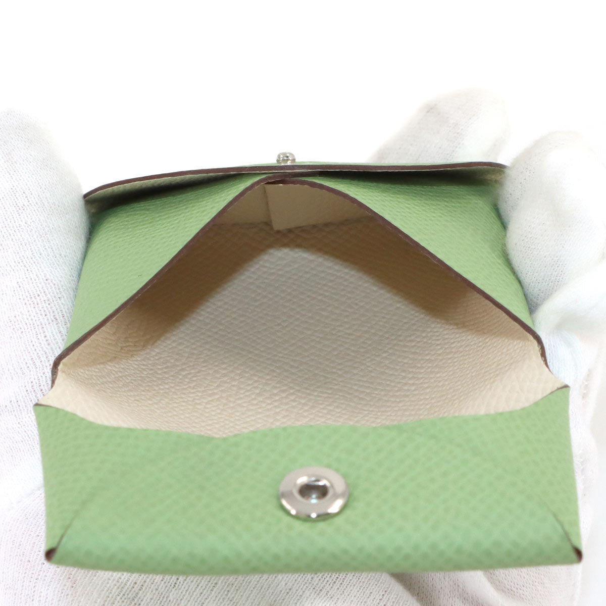 Bastia Personal SPO Coin Case Veau Epsom Vert criquet Nata