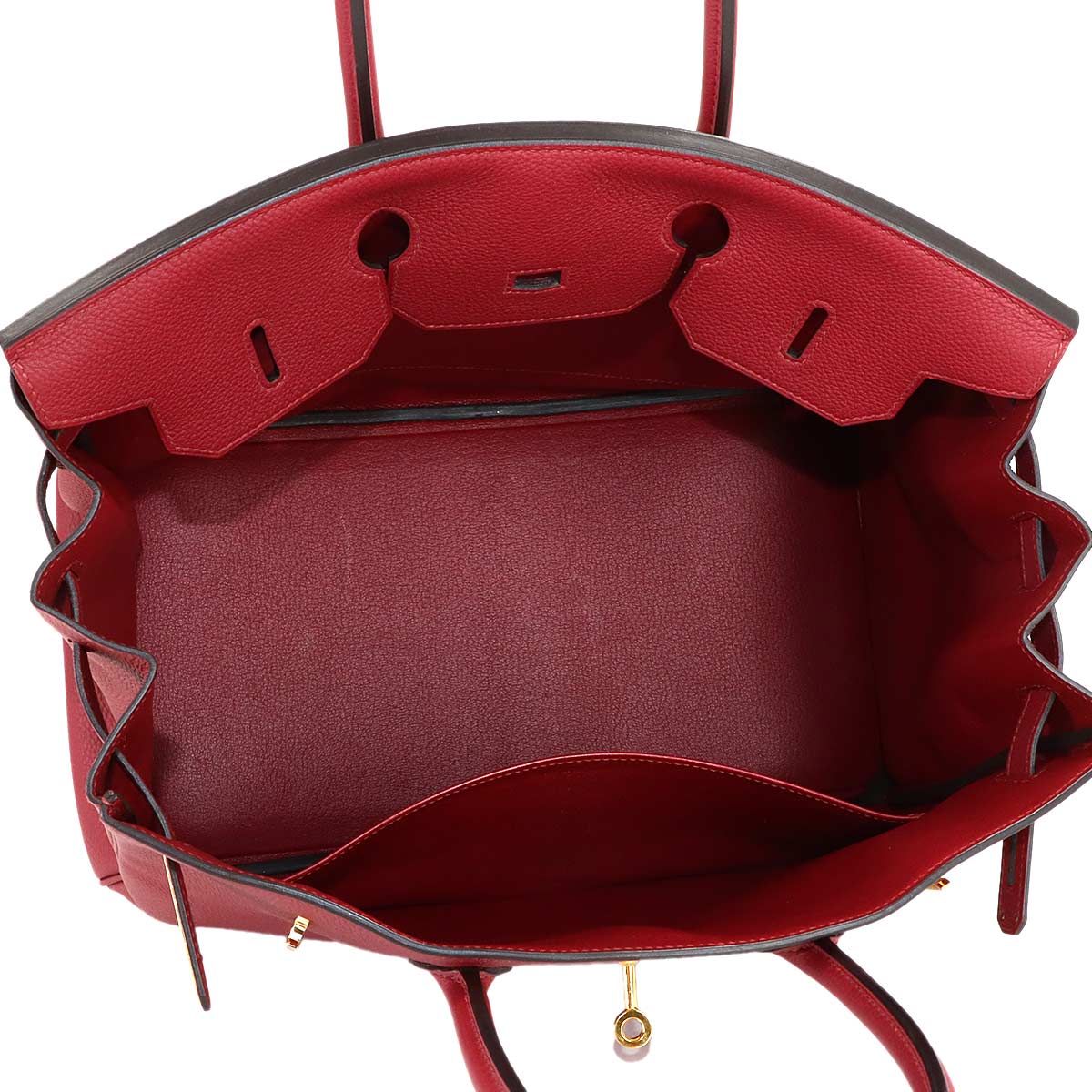 Birkin 35 Veau Togo Rouge Grenade Hand Bag Purse Red