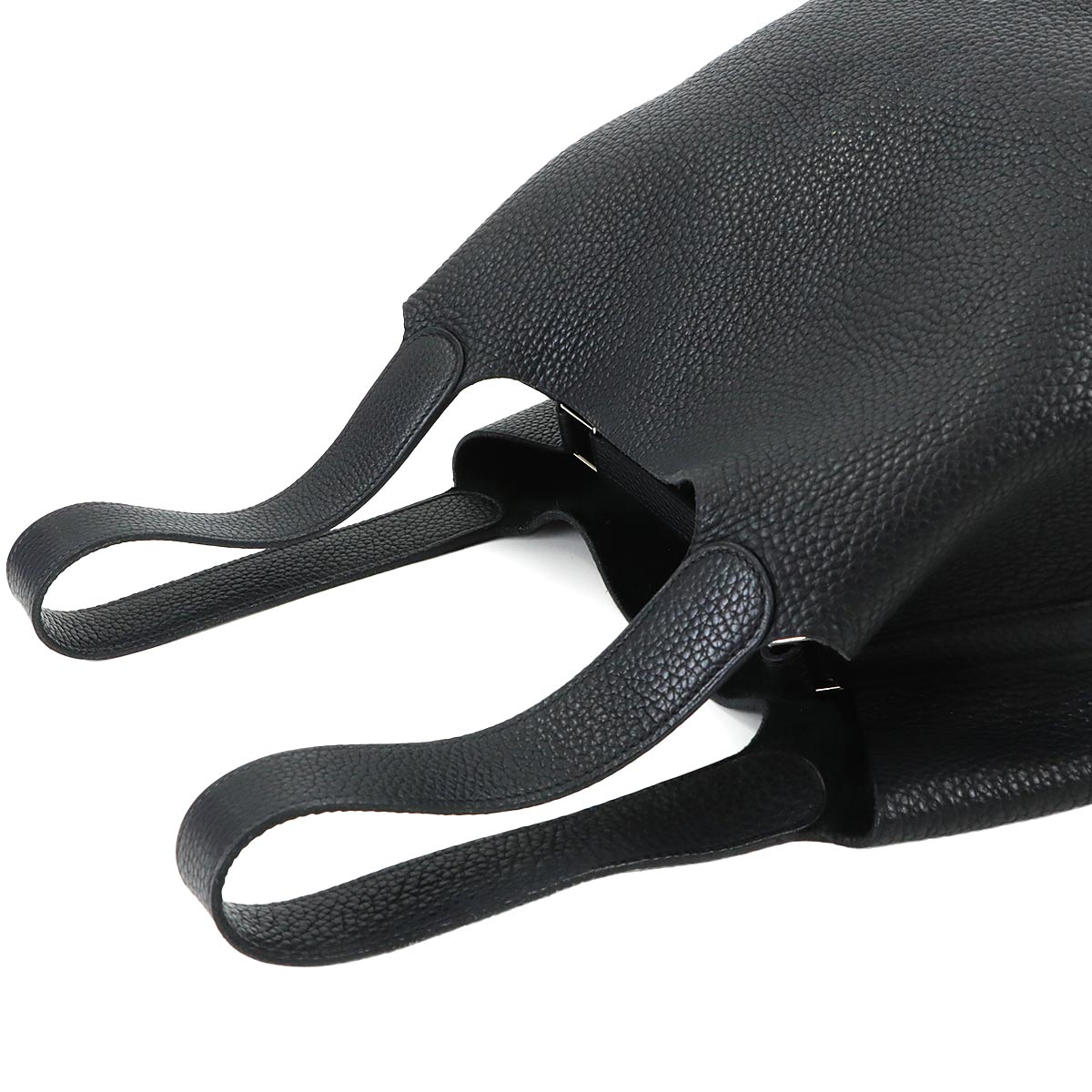 Picotin GM Hand Bag Taurillon Clemence Black Purse