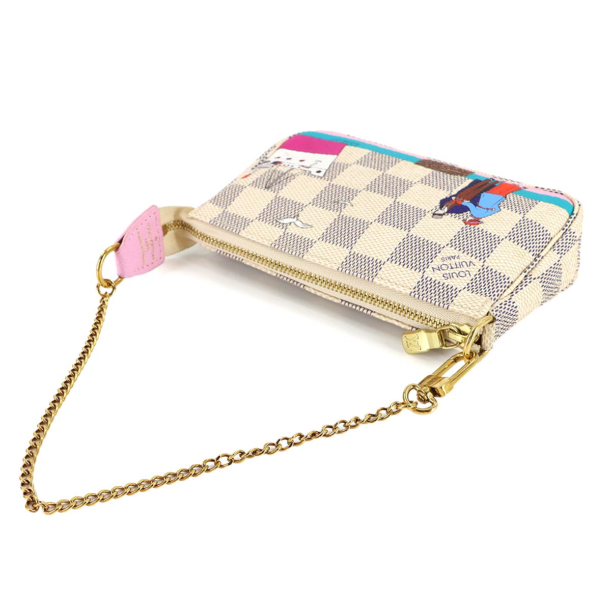 Damier Azur Mini Pochette Accessoires Hand Bag N41669