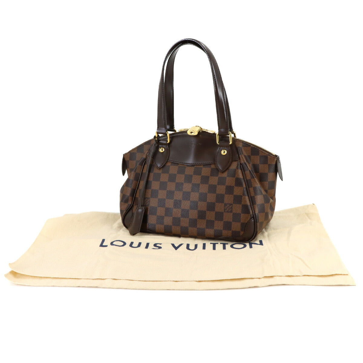 Damier Verona PM Hand Bag Ebene Brown N41117 Purse