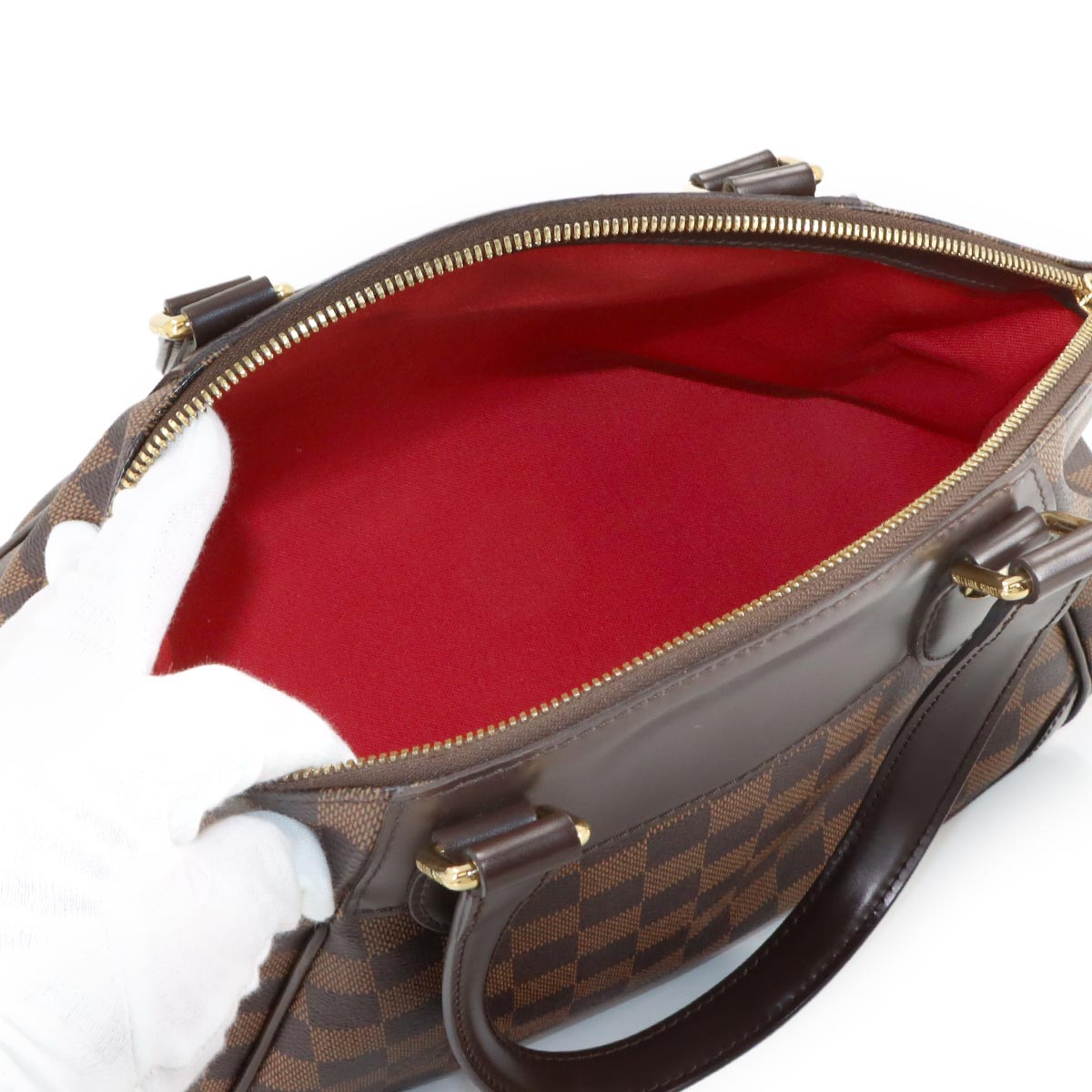 Damier Verona PM Hand Bag Ebene Brown N41117 Purse