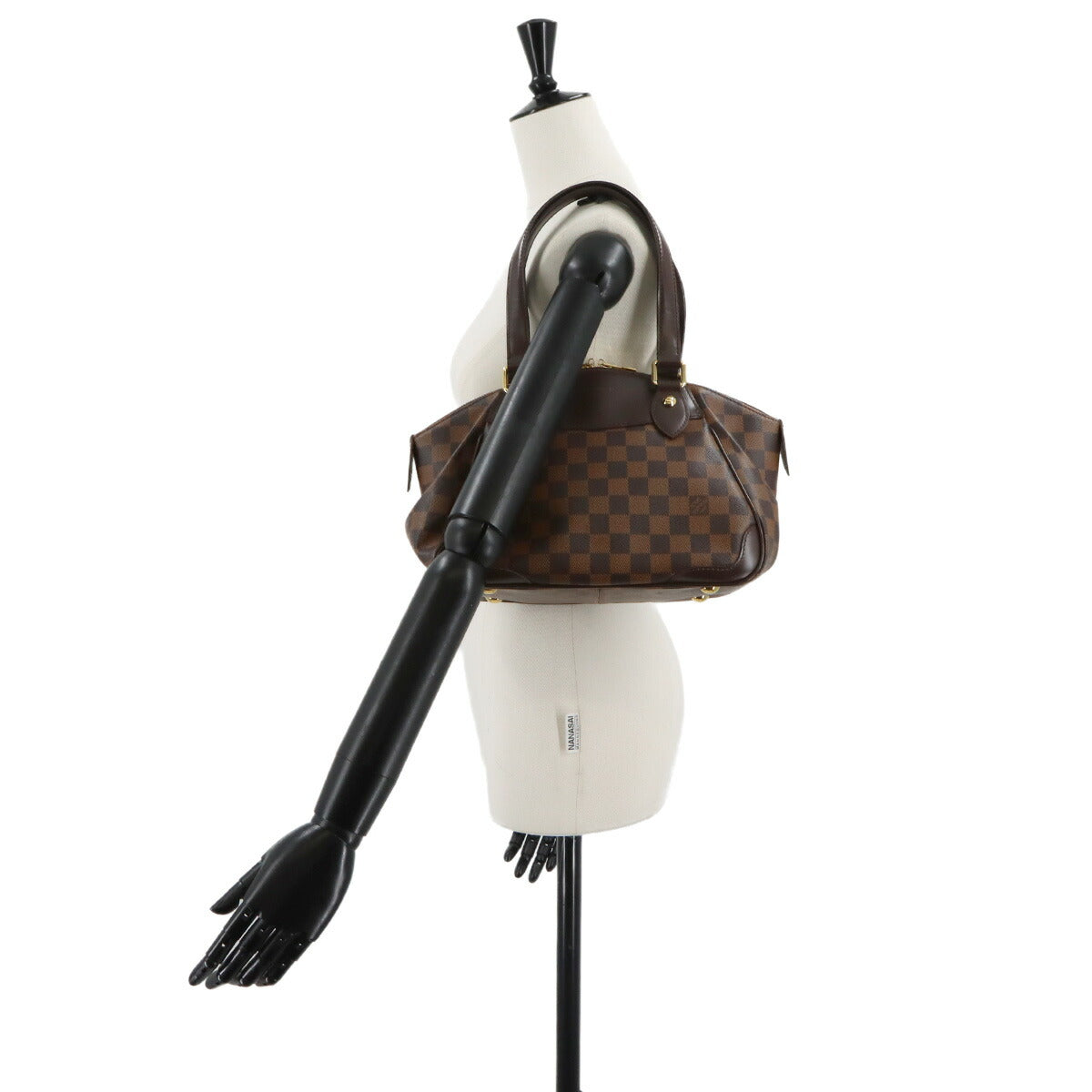 Damier Verona PM Hand Bag Ebene Brown N41117 Purse