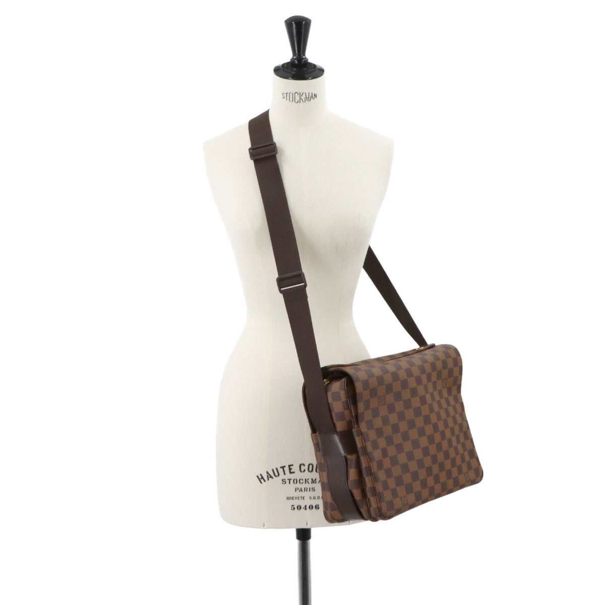 Damier Naviglio Shoulder Bag Ebene N45255 Unisex Purse