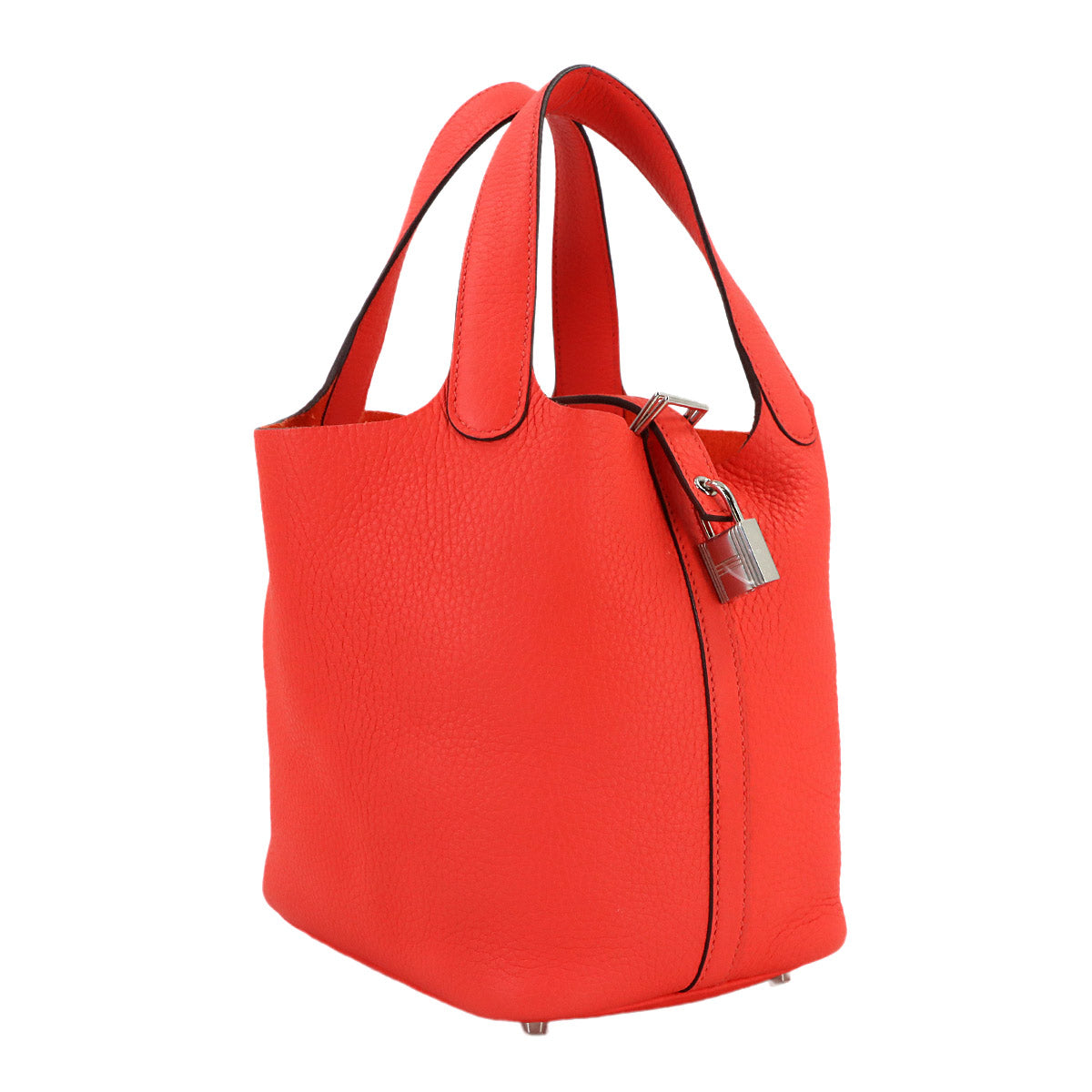 Picotin Lock PM Hand Bag Taurillon Clemence Rose Texese