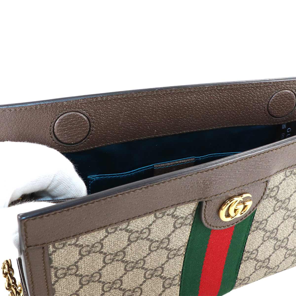 Ophidia Small Shoulder Bag GG Supreme Leather 503877