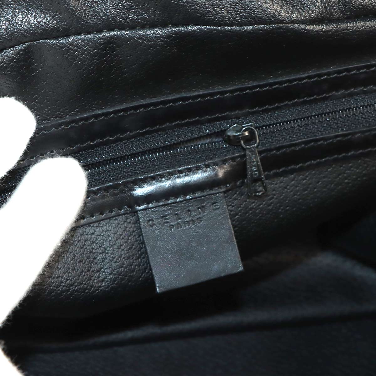 Macadam Hand Bag PVC Leather Black Brown Vintage Purse
