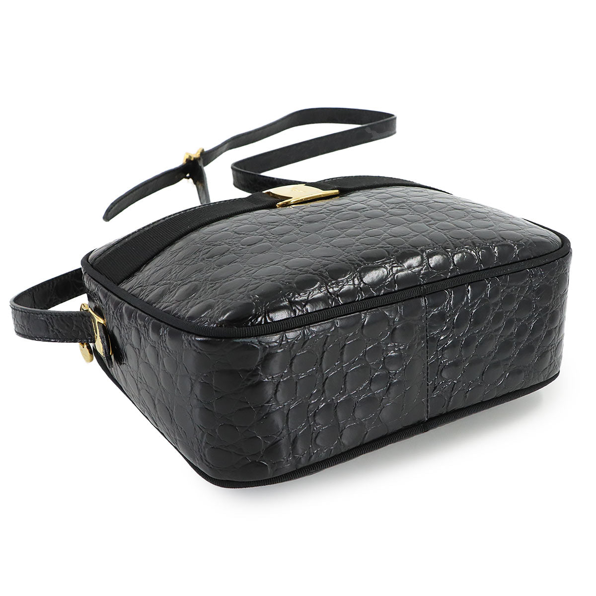 Vara Ribbon Shoulder Bag Leather Black