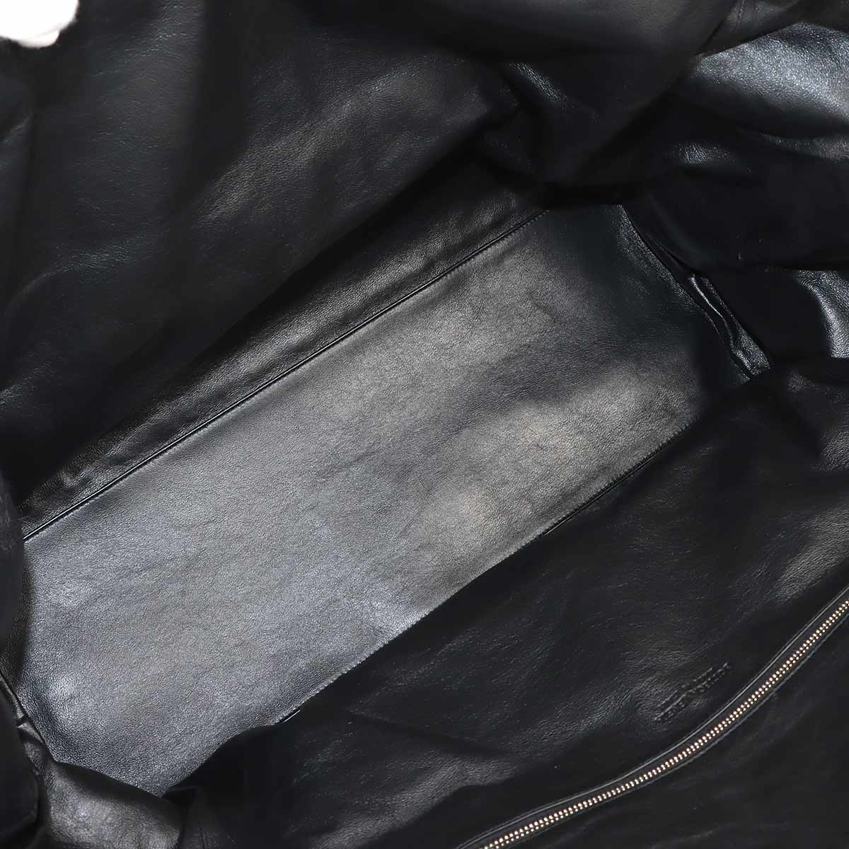 Intrecciato Boston Shoulder Bag Leather Black Purse