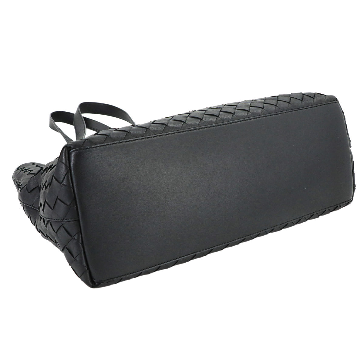 Intrecciato The Slot Tote Bag Leather Black 592881 Purse