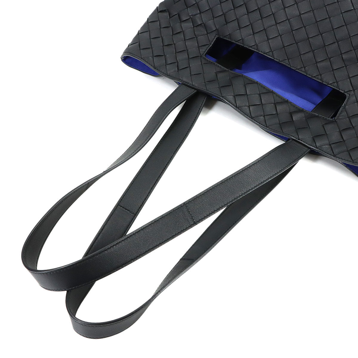 Intrecciato The Slot Tote Bag Leather Black 592881 Purse