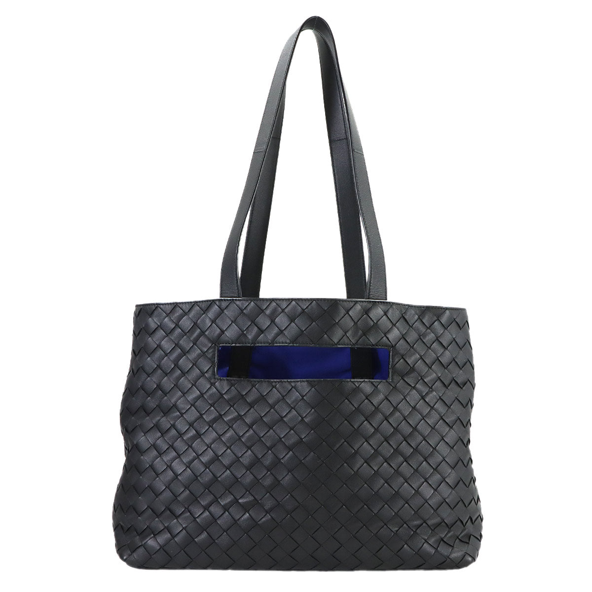 Intrecciato The Slot Tote Bag Leather Black 592881 Purse