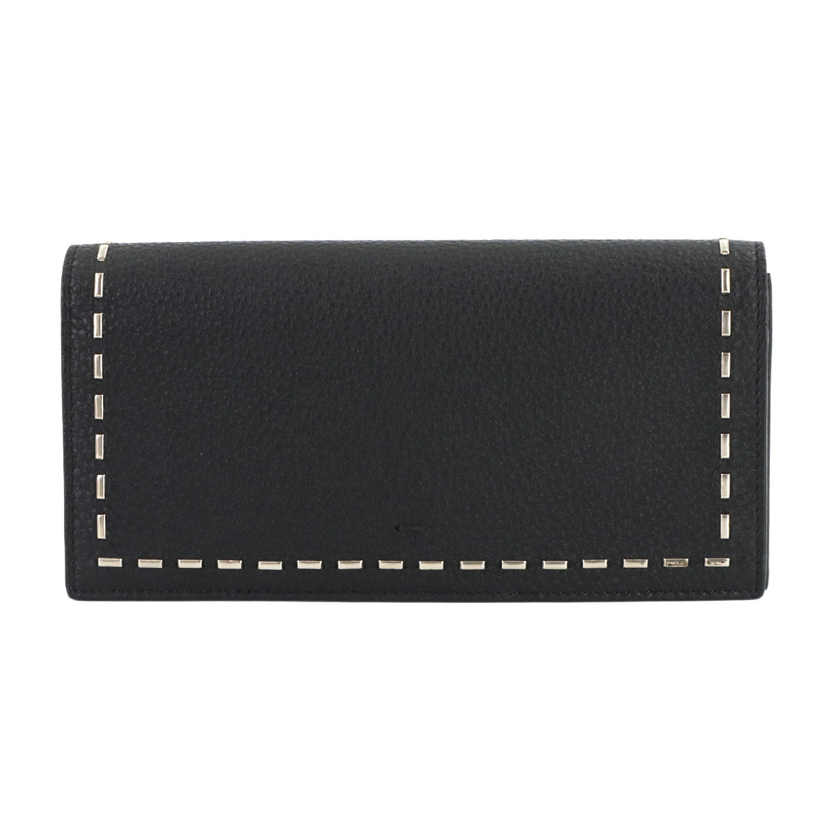 Selleria Long Wallet Leather Black 7M0186 Metal stitch