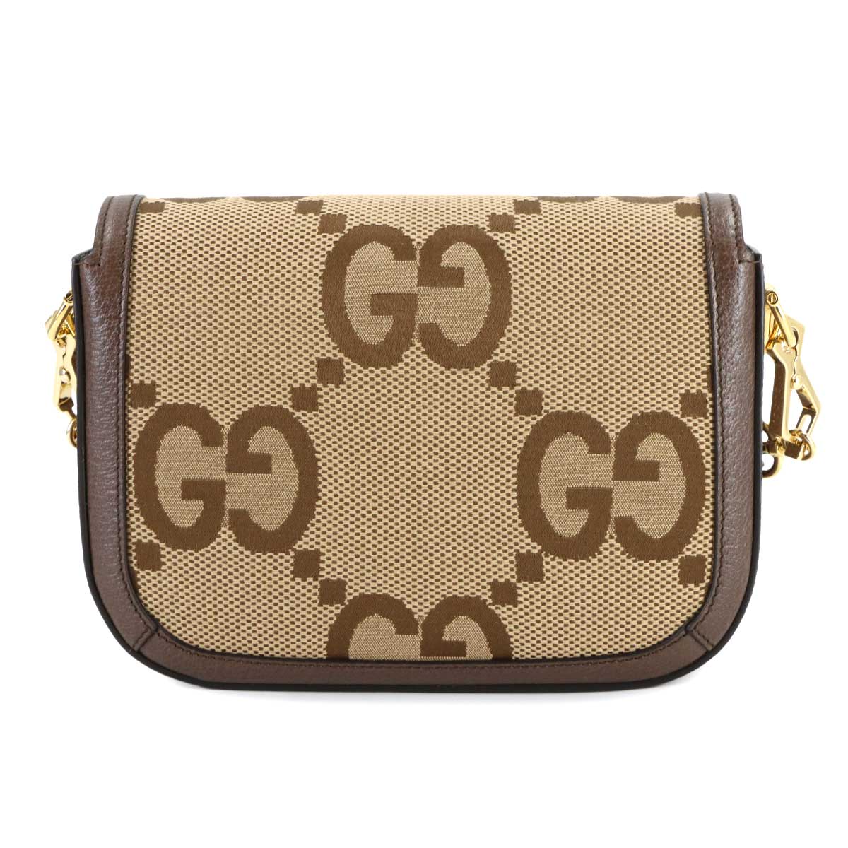 Horsebit 1955 Shoulder Bag Jumbo GG Canvas Leather 656574