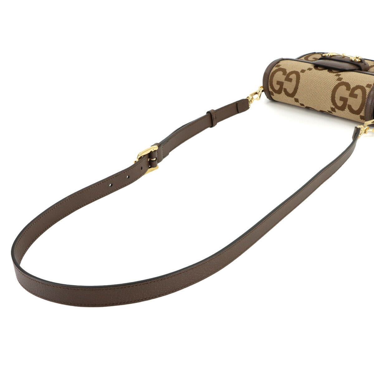 Horsebit 1955 Shoulder Bag Jumbo GG Canvas Leather 656574