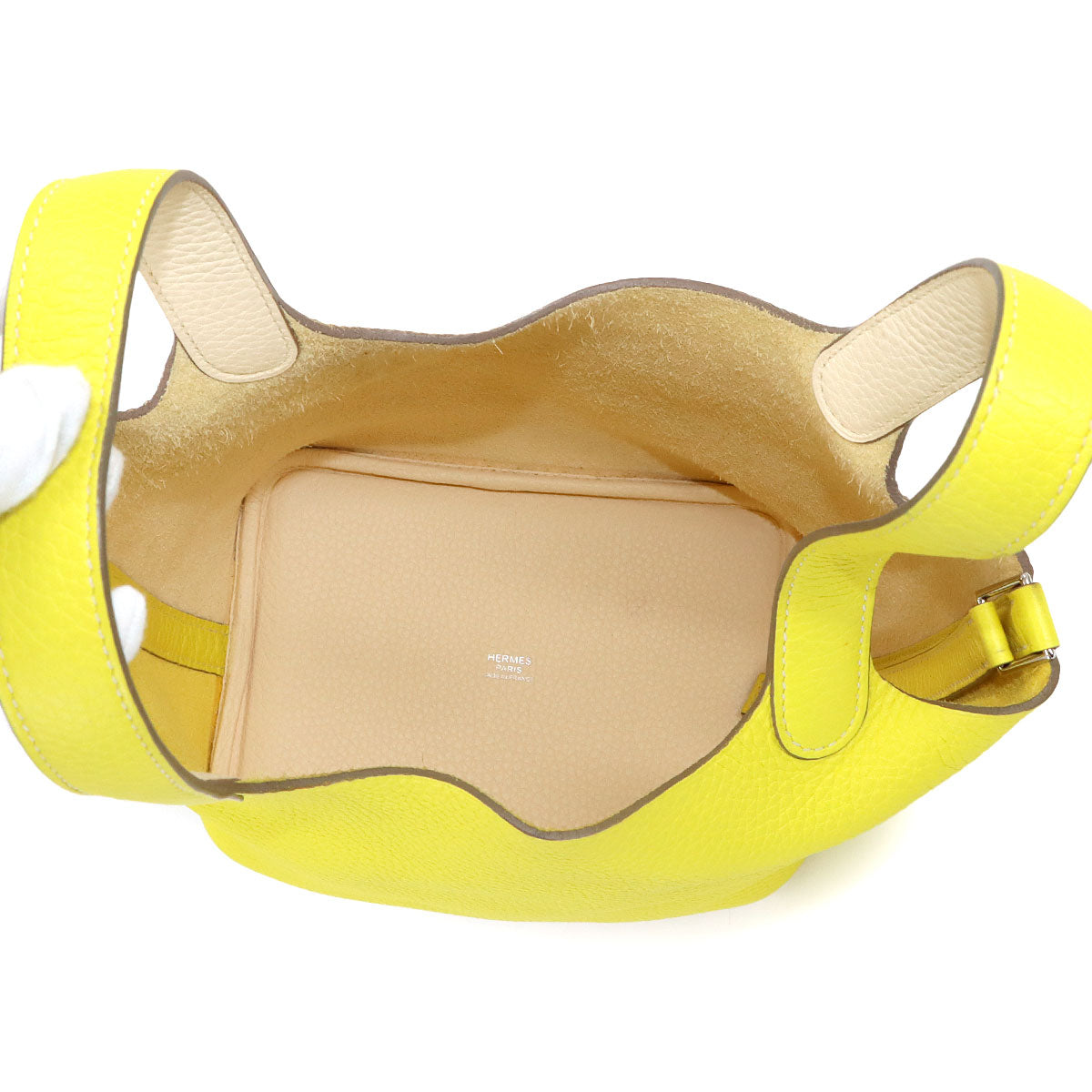 Picotin Lock Casaque PM Hand Bag Taurillon Clemence Lime Nata