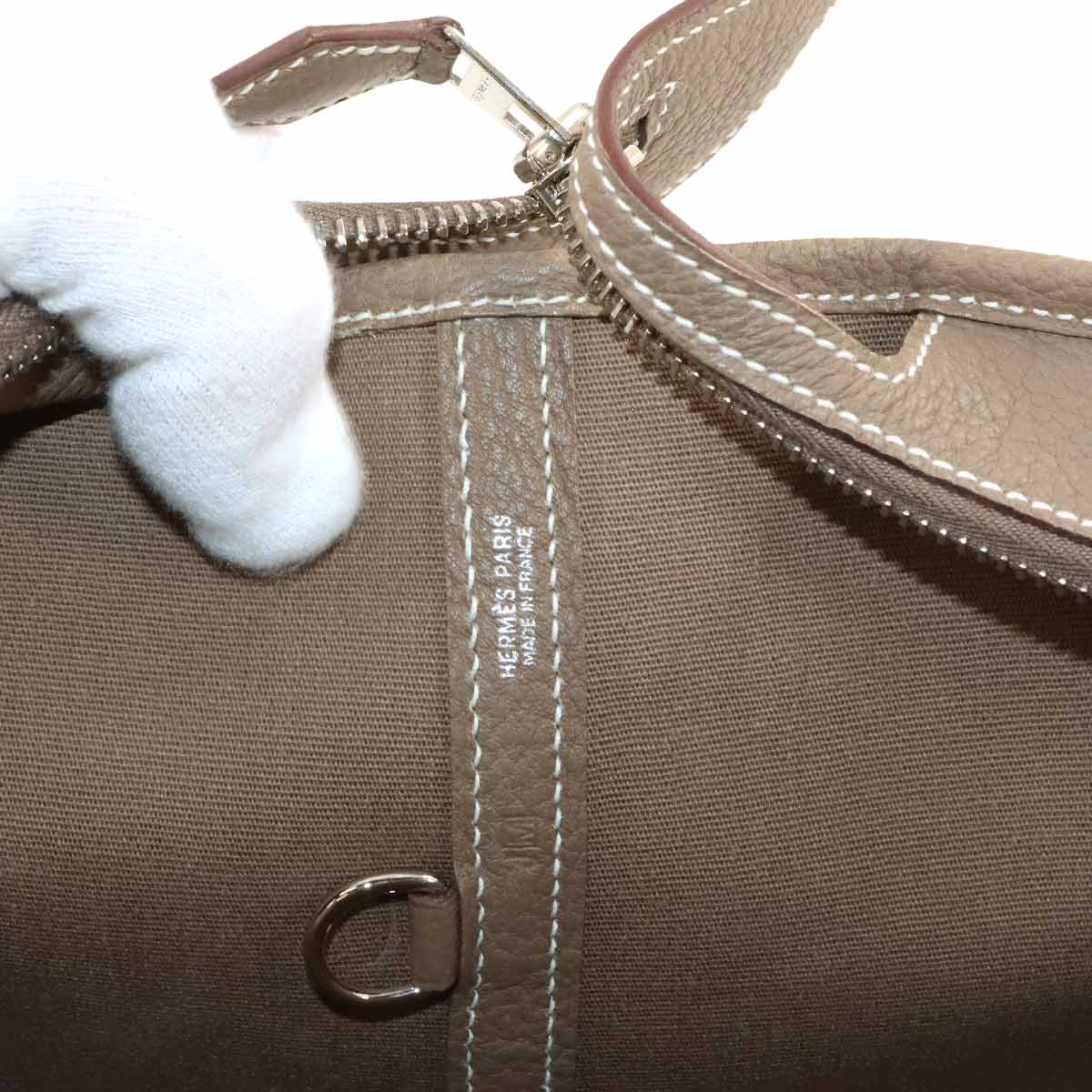 Garden Zip MM Tote Bag Toile Officier Negonda Beige Purse