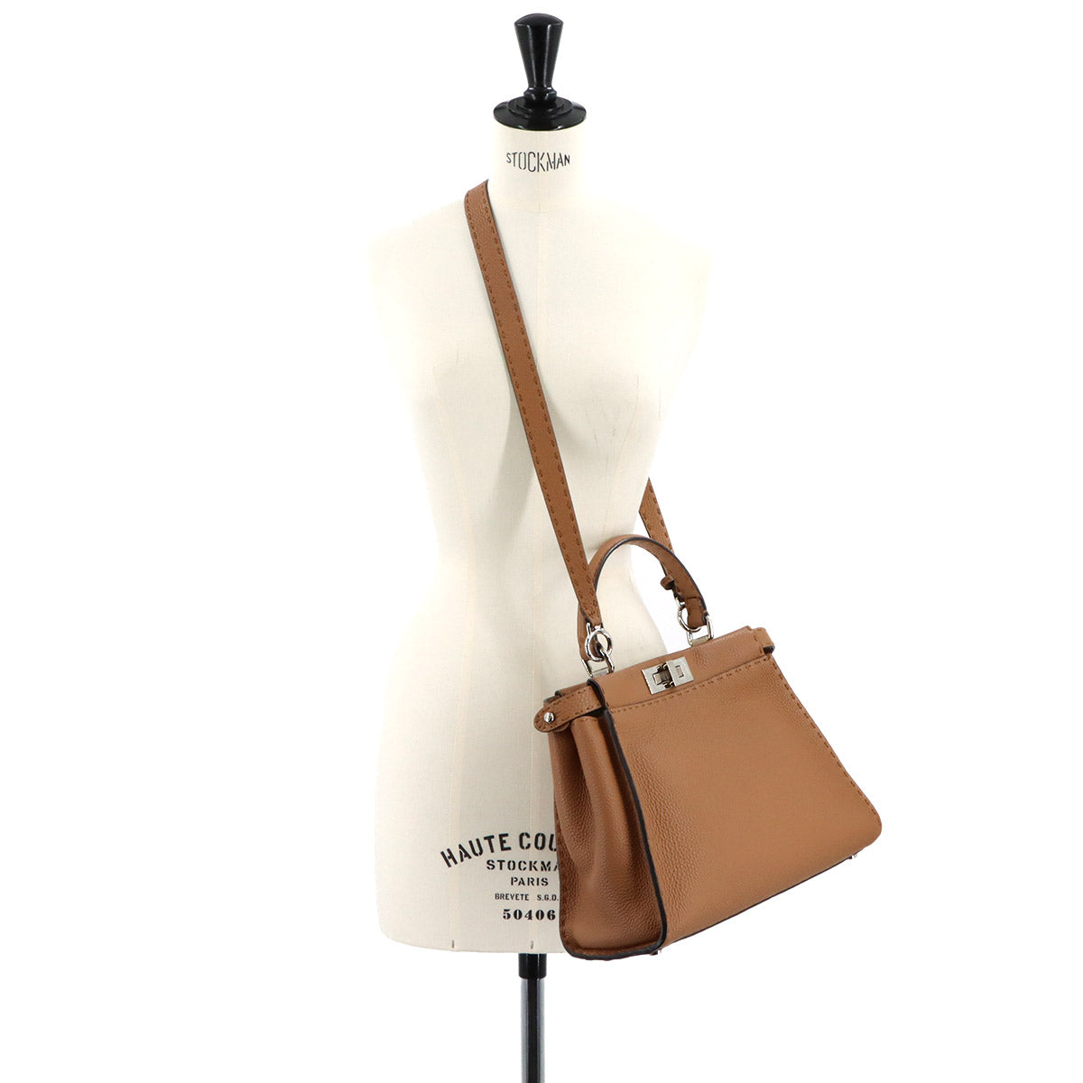 Selleria Peekaboo Regular 2way Hand Bag Leather Brown 8BN290