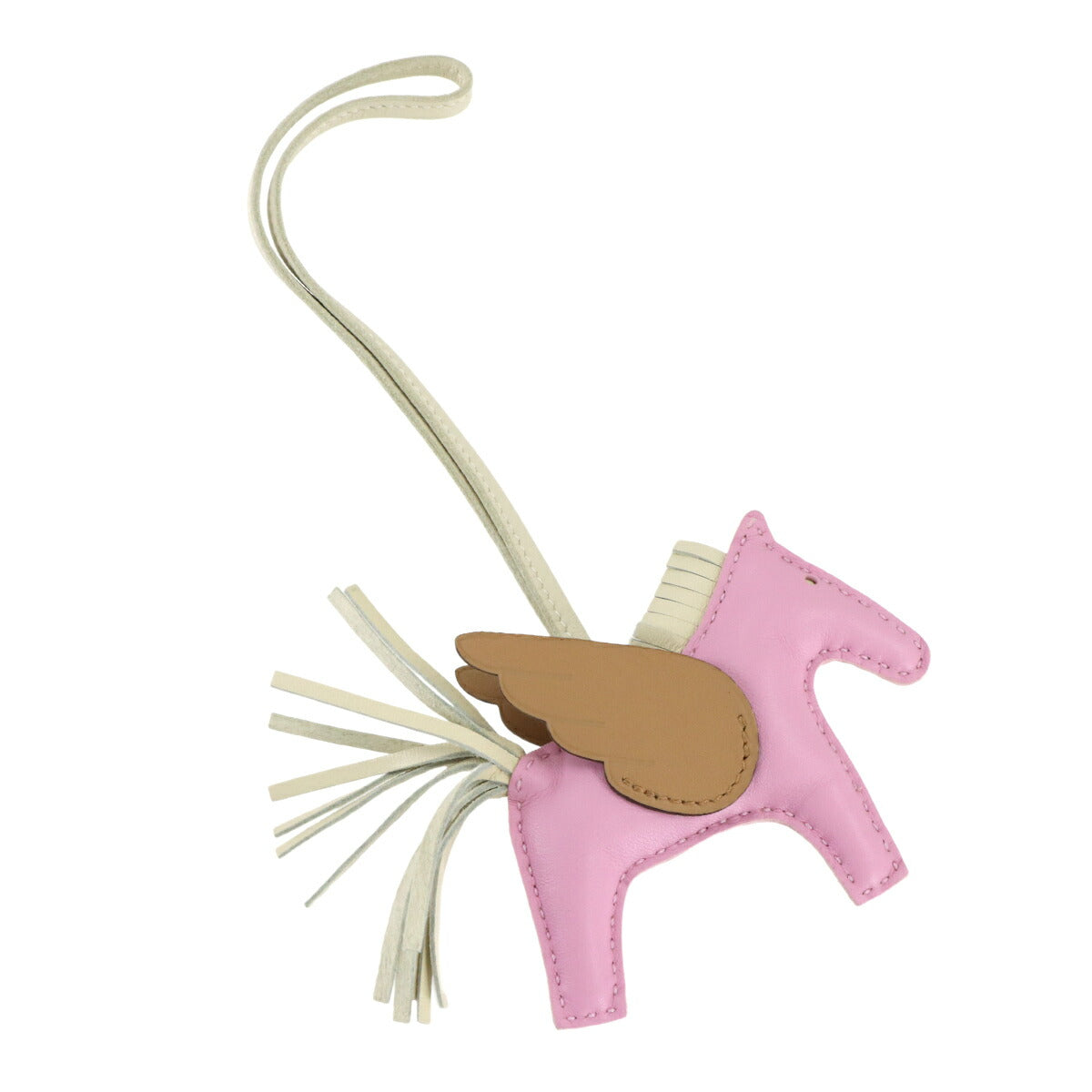 Rodeo Pegasus PM Bag Charm Agneau Milo Mauve sylvestre Craie