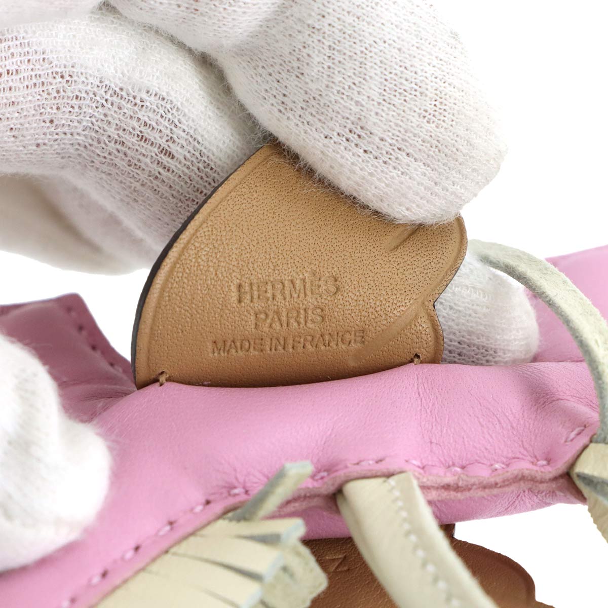 Rodeo Pegasus PM Bag Charm Agneau Milo Mauve sylvestre Craie