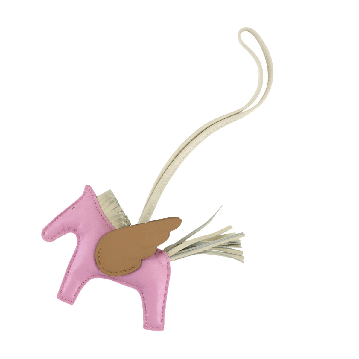Rodeo Pegasus PM Bag Charm Agneau Milo Mauve sylvestre Craie