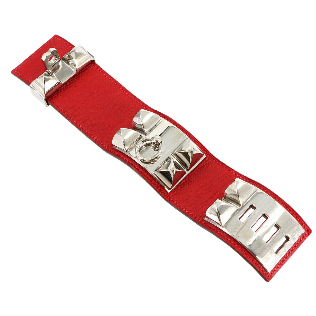 Collier De Chien Bangle Veau Epsom Rouge Casaque Bracelet