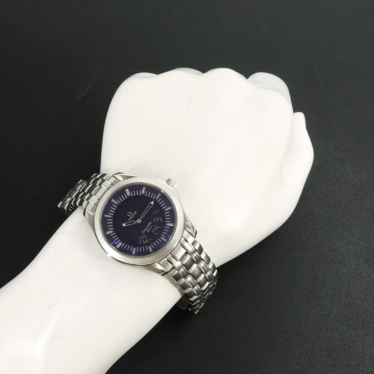 Seamaster 120 2521 81 Quartz Navy Dial Mens Wrist Watch