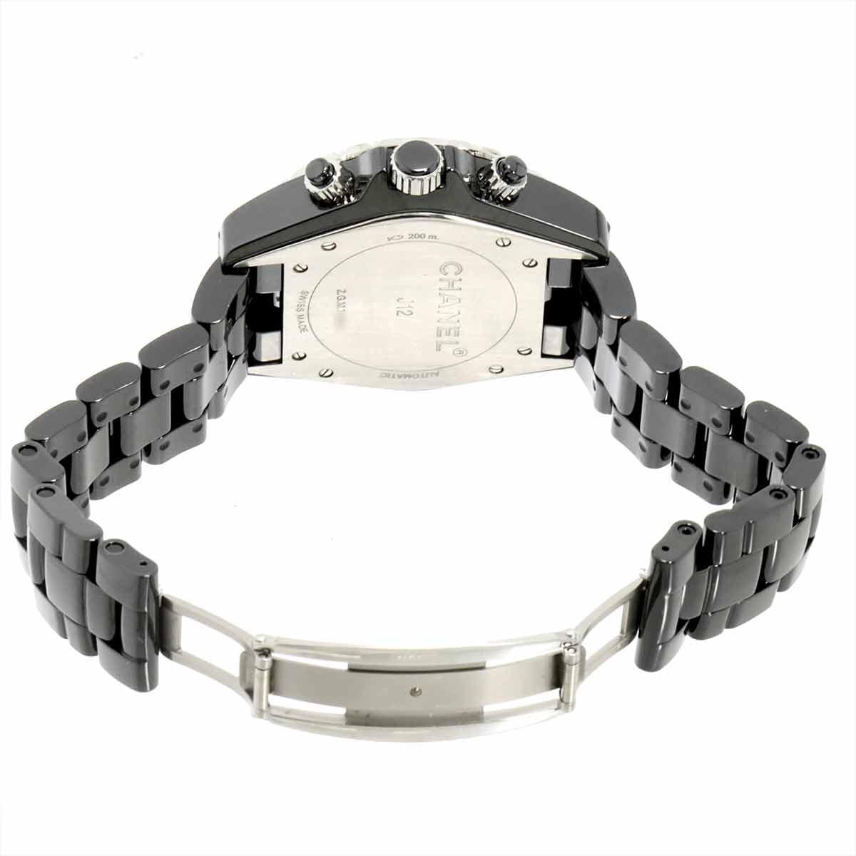 J12 41mm Chronograph H0940 Date Automatic Black Dial Mens