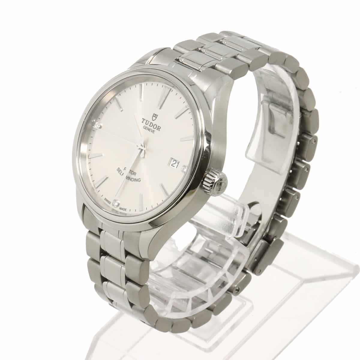 Style 12500 3P Diamond Automatic Silver Dial Date Mens Watch