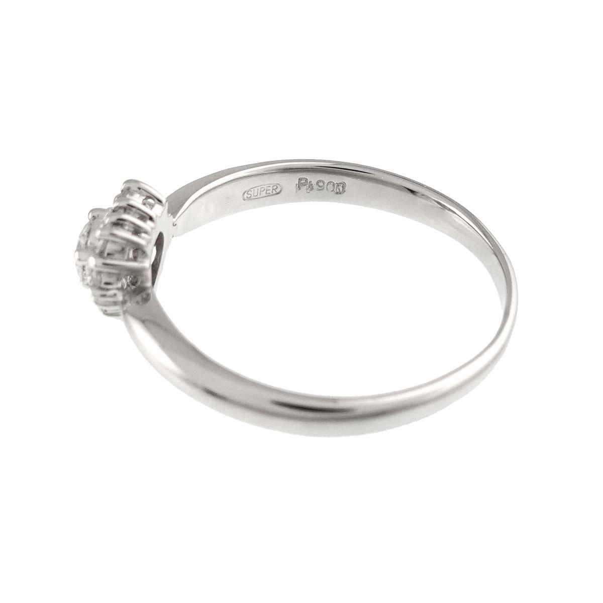 Diamond 0.148ct/0.15ct Ring Pt Platinum size7.25-7.5(US)
