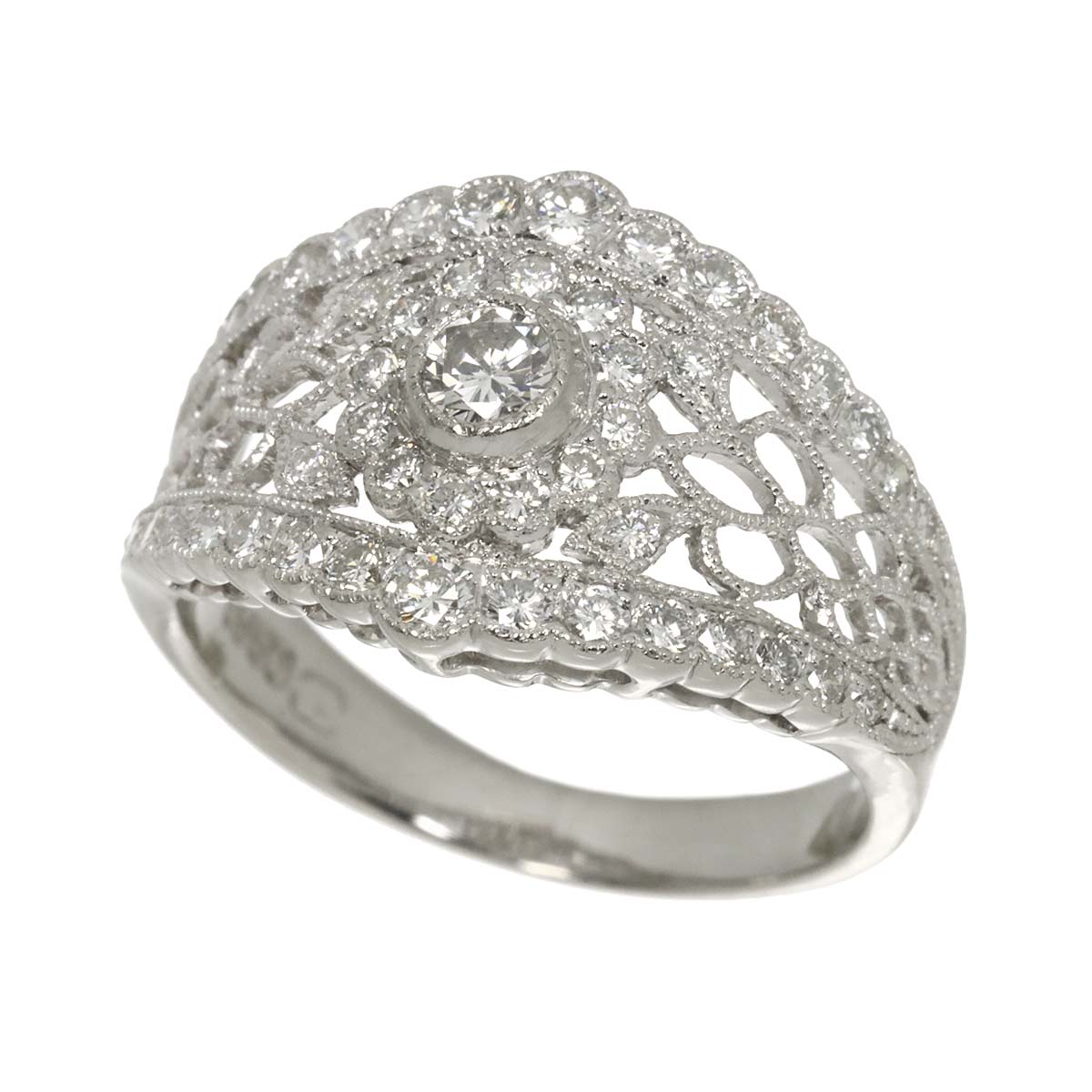 Diamond 0.62ct Ring Pt Platinum size4-4.5(US)