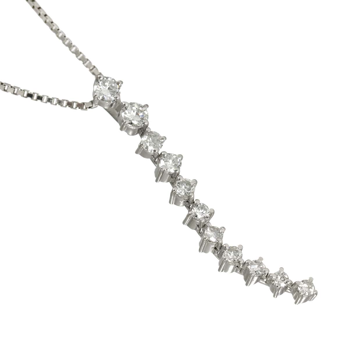 Diamond 0.658ct Necklace Pt Platinum