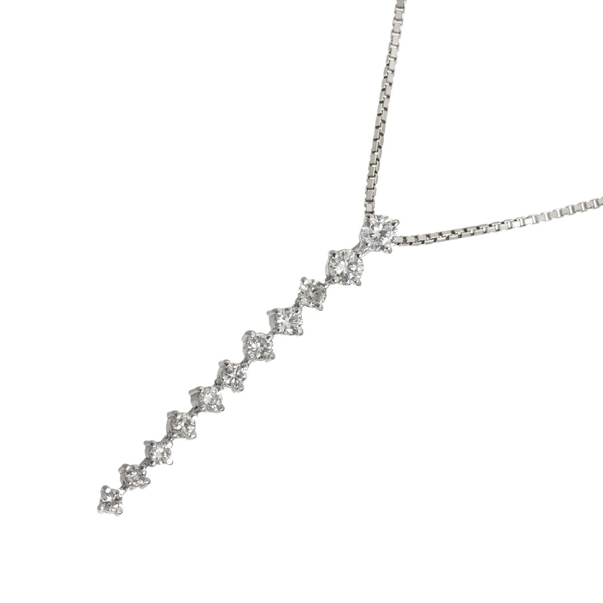 Diamond 0.658ct Necklace Pt Platinum